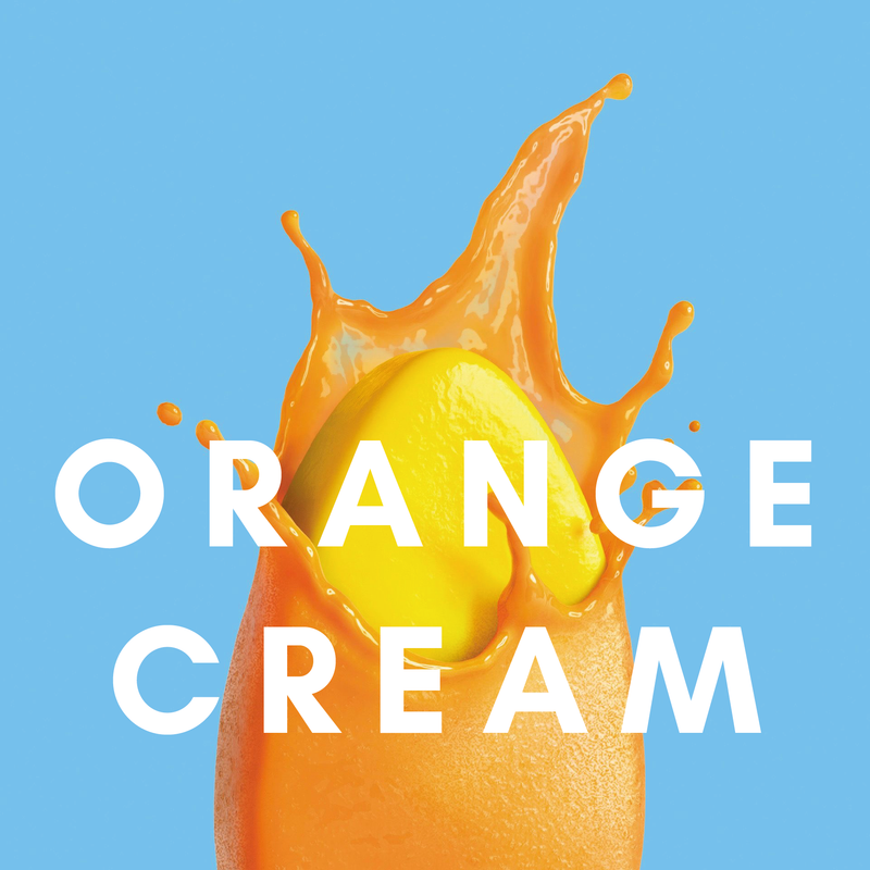 Orange Cream Flavour E-liquid. Available in Three Flavour Strengths