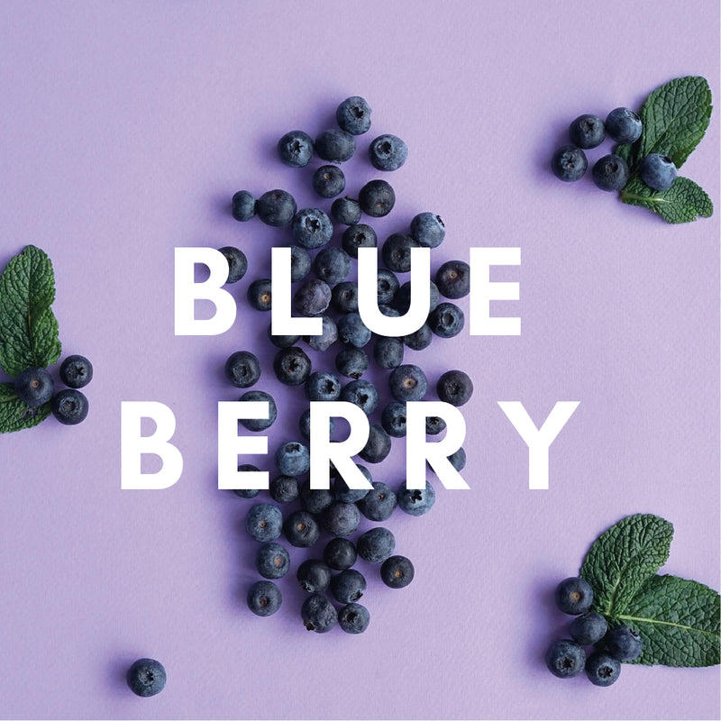 Blueberry Flavour E-liquid. Available in Three Flavour Strengths