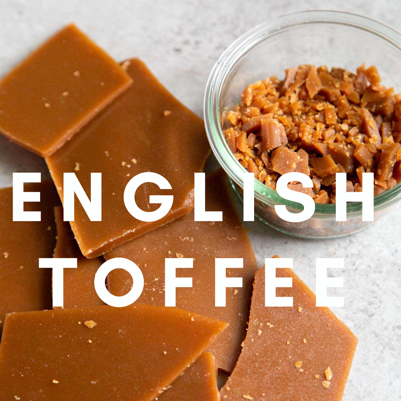 English Toffee Flavour E-liquid. Available in Three Flavour Strengths