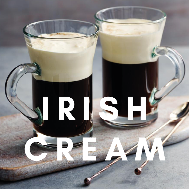 Irish Cream Flavour E-liquid. Available in Three Flavour Strengths