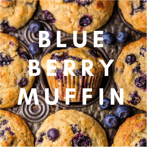 Blueberry Muffin Flavour E-liquid. Available in Three Flavour Strengths