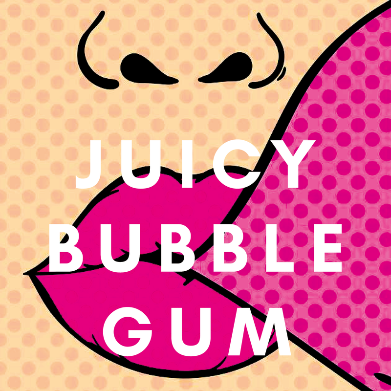 Juicy Bubblegum Flavour E-Liquid. Available in Three Flavour Strengths