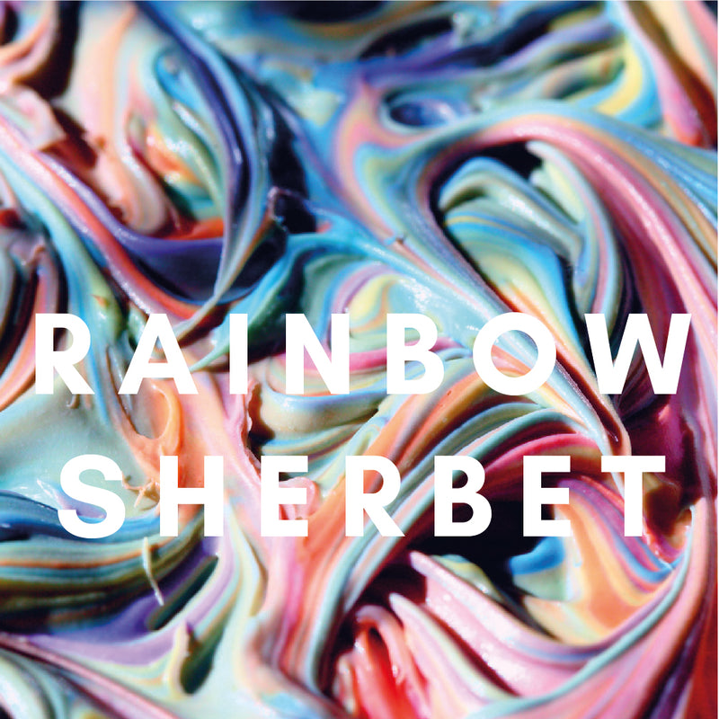 Rainbow Sherbet Flavour E-Liquid. Available in Three Flavour Strengths
