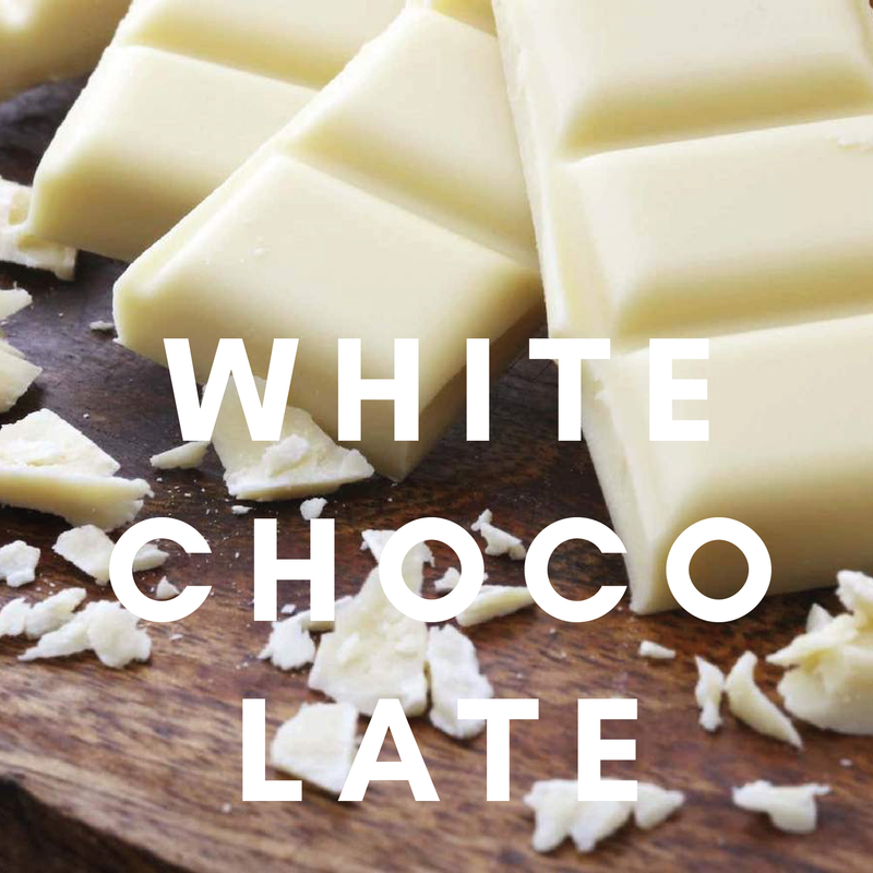 White Chocolate Flavour E-liquid. Available in Three Flavour Strengths