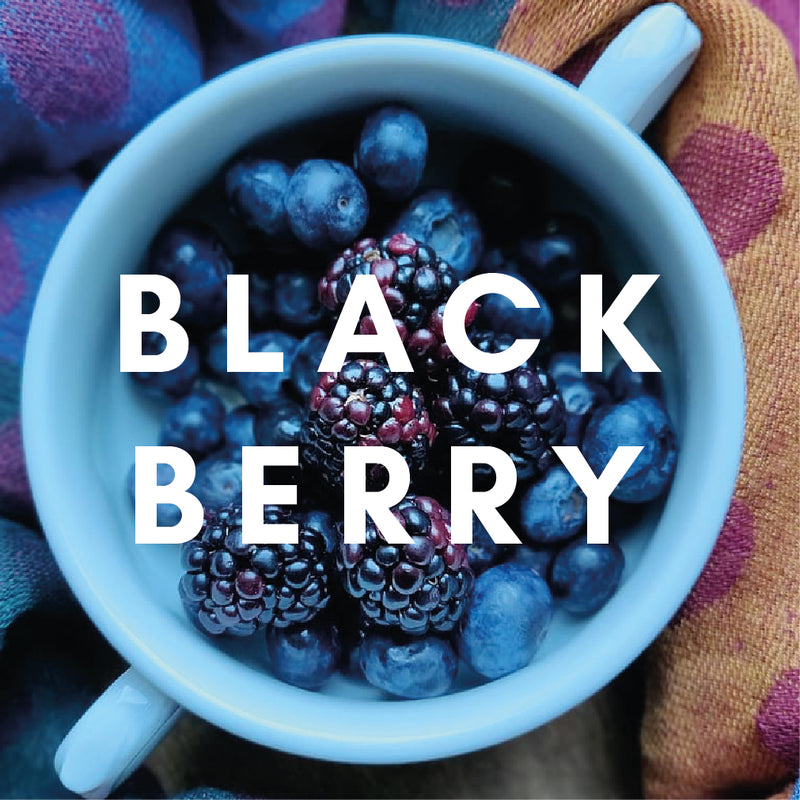 Blackberry Flavour E-liquid. Available in Three Flavour Strengths