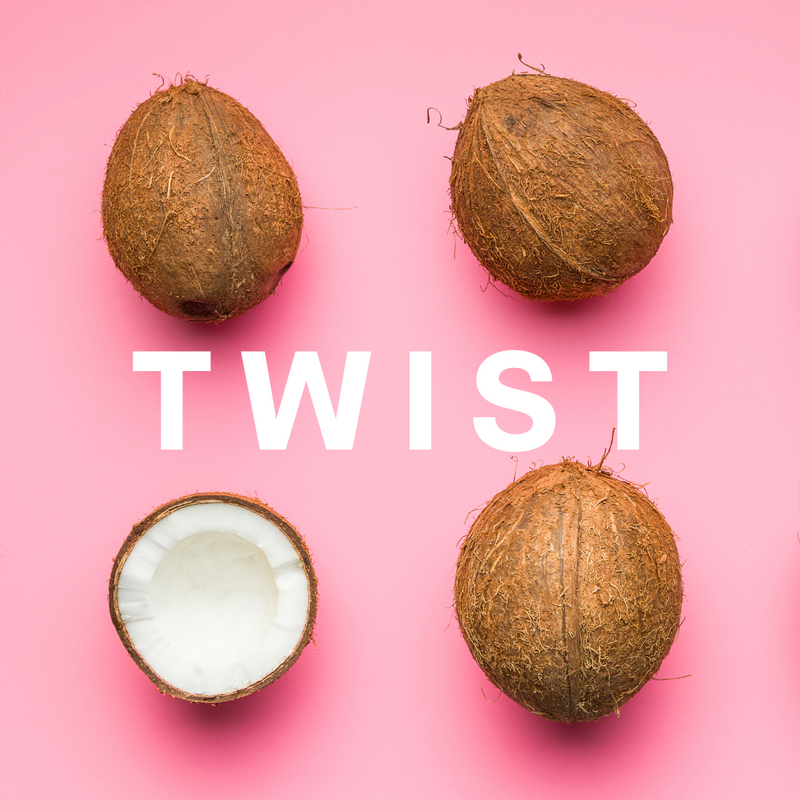 Coconut Twist Flavour E-Liquid. Available in Three Flavour Strengths
