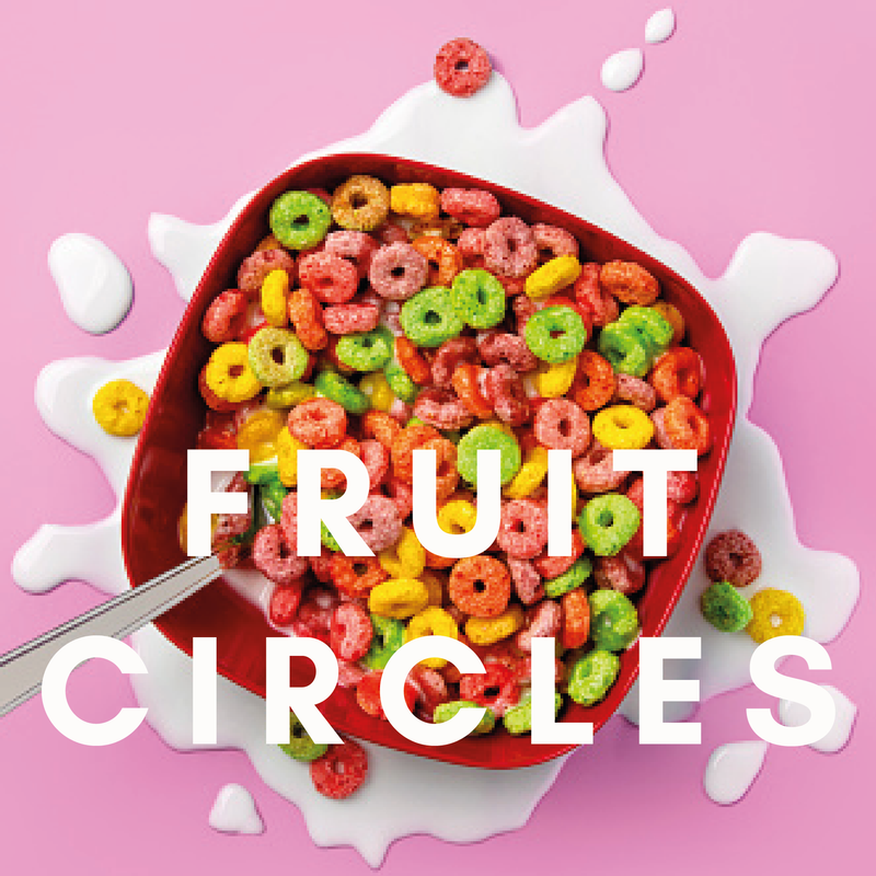 Fruit Circles Flavour E-Liquid. Available in Three Flavour Strengths