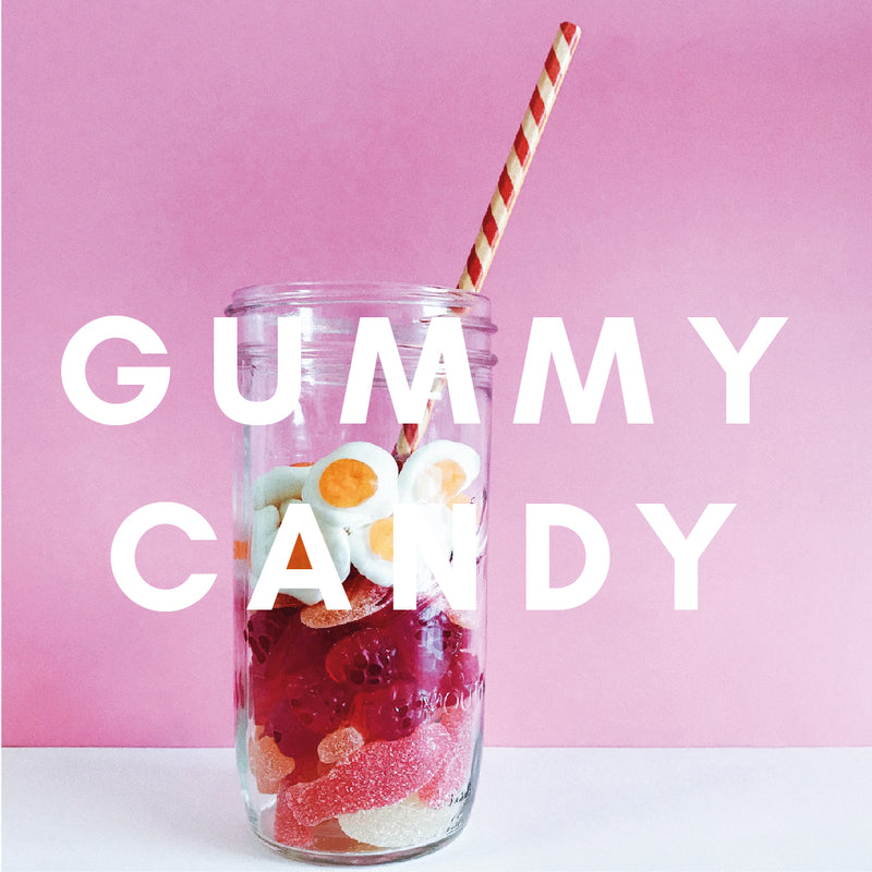 Gummy Candy Flavour E-Liquid. Available in Three Flavour Strengths