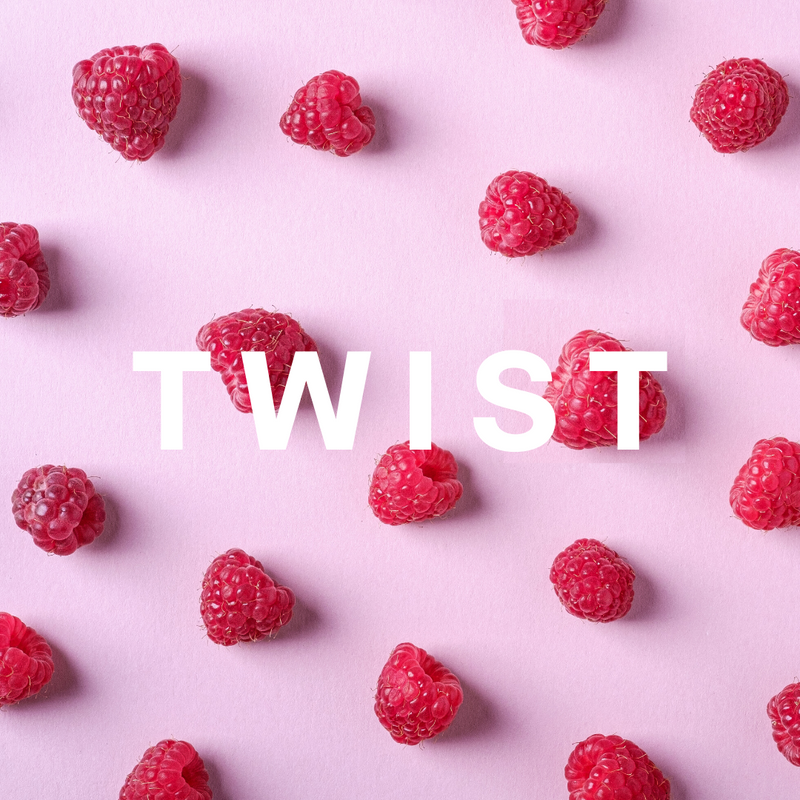 Raspberry Twist Flavour E-Liquid. Available in Three Flavour Strengths