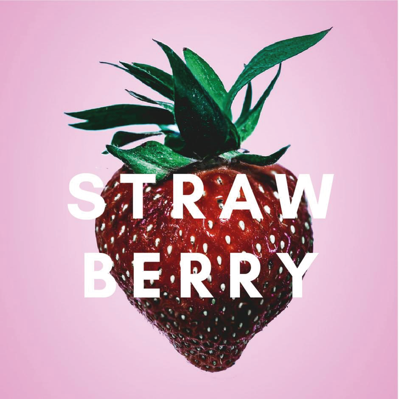 Strawberry Flavour E-liquid. Available in Three Flavour Strengths