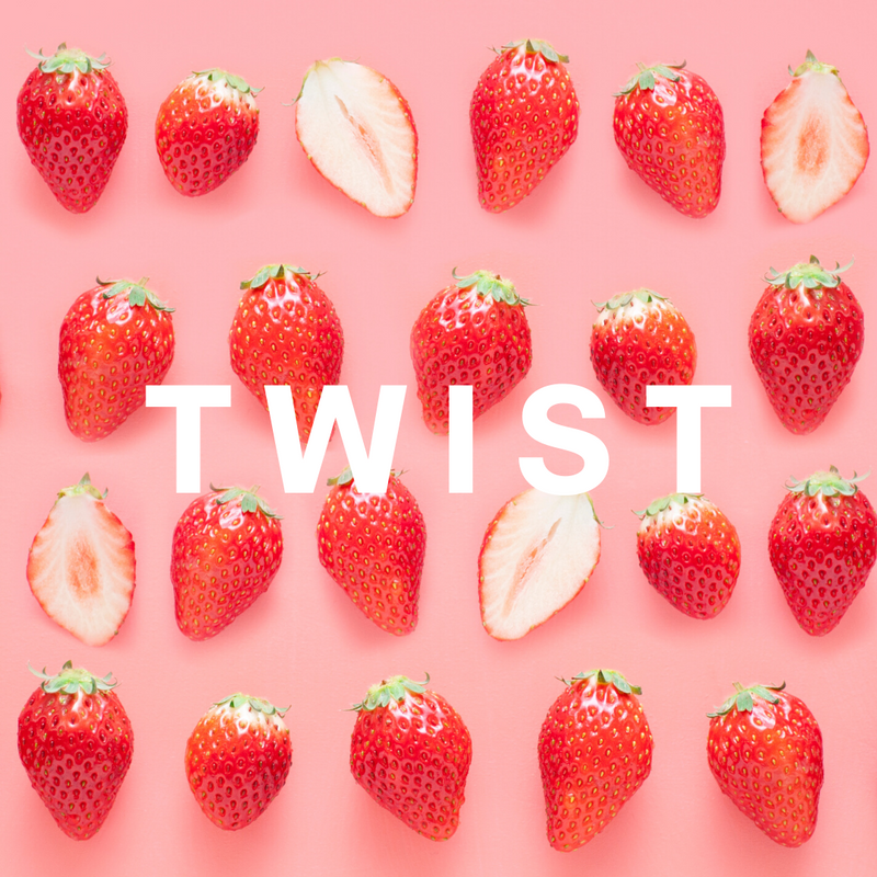 Strawberry Twist Flavour E-Liquid. Available in Three Flavour Strengths